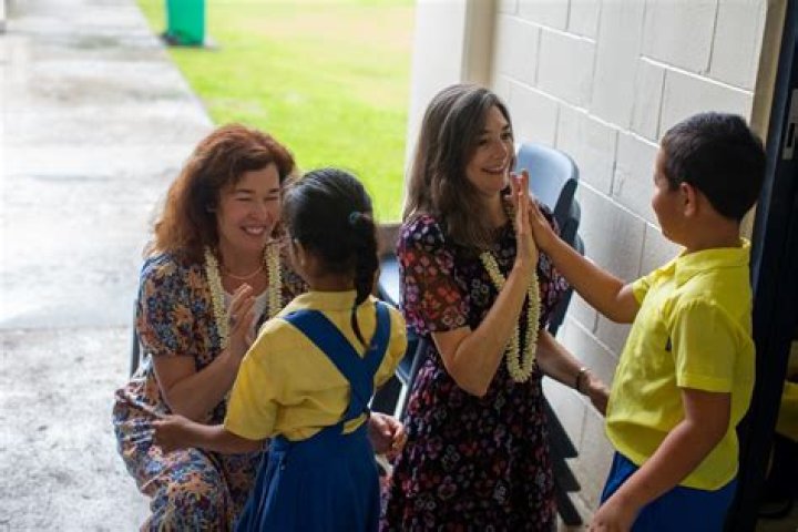 Sister Wright, Sister Spannaus visit children and youth in the Pacific